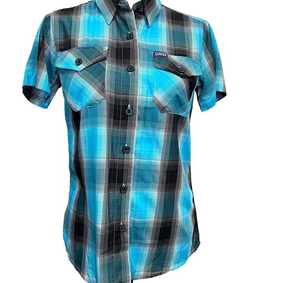 Dixxon The Maui Shirt Blue Plaid Bamboo Short Sleeve Country Western Size Small - Picture 6 of 9
